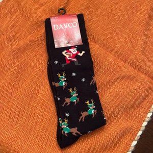 Freaky look Santa & Reindeer Football Playing Socks